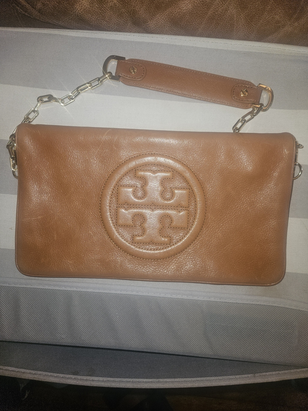 Tory Burch Reva Leather Clutch